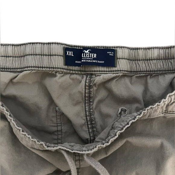 Hollister Khaki Adjustable-Rise Parachute Baggy Joggers Mens XXL - Picture 3 of 6